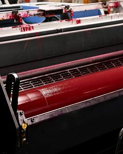Das Farbwerk mit unserem Pantone Rot